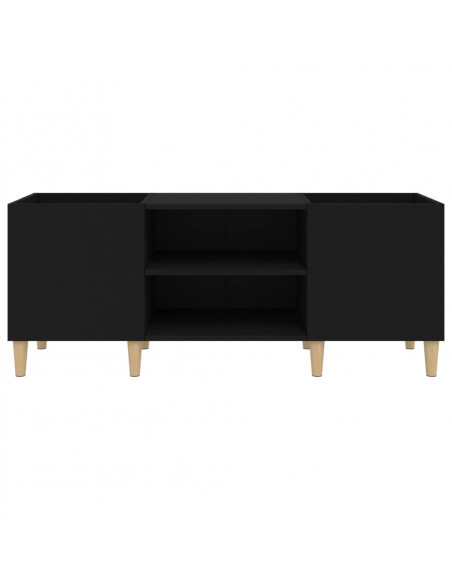 Mobile Porta Dischi Nero 121x38x48 cm in Legno Multistrato