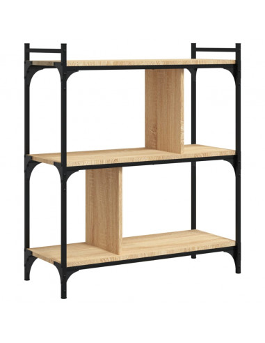 Libreria Rovere Sonoma 3 Ripiani 76x32x88 cm Legno Multistrato