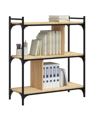 Libreria Rovere Sonoma 3 Ripiani 76x32x88 cm Legno Multistrato