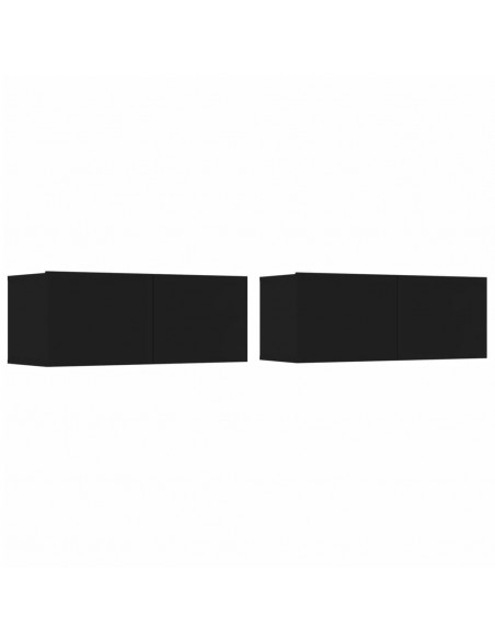 Set di Mobili Porta TV 5 pz Nero in Legno Multistrato
