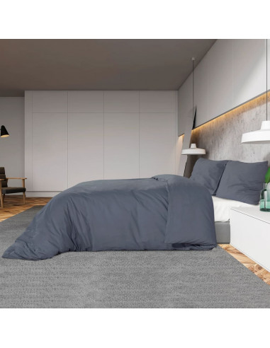 Set Copripiumino Antracite 140x200 cm in Cotone