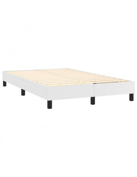 Giroletto Molle con Materasso e LED Bianco 120x200cm Similpelle