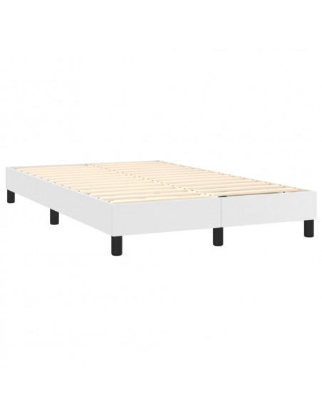 Giroletto Molle con Materasso e LED Bianco 120x200cm Similpelle