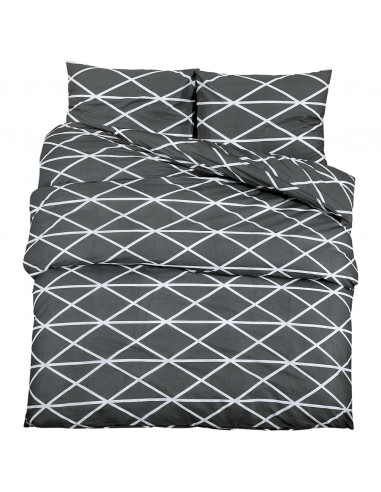 Set Copripiumino Grigio 200x200 cm in Cotone