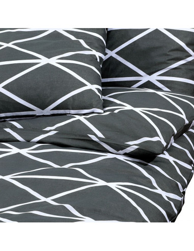 Set Copripiumino Grigio 200x200 cm in Cotone