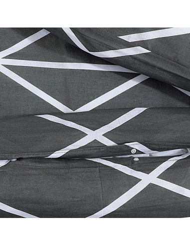 Set Copripiumino Grigio 260x220 cm in Cotone