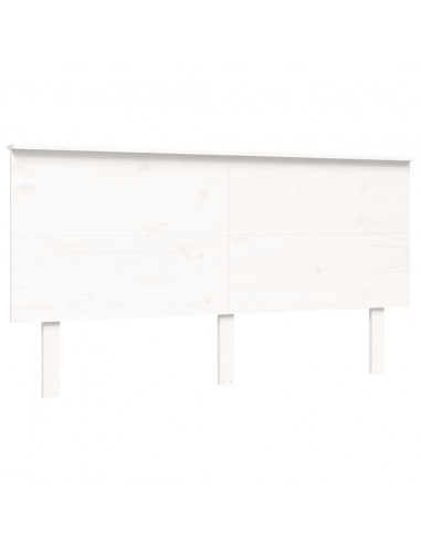 Letto per Anziani con Testiera Bianco King Legno Massello