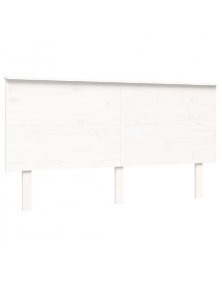 Letto per Anziani con Testiera Bianco King Legno Massello