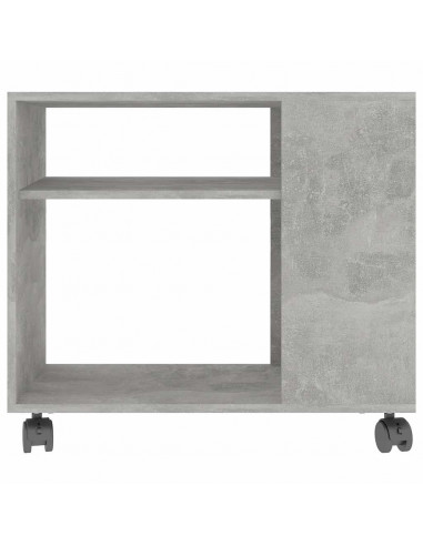 Tavolino Grigio Cemento 70x35x55 cm in Legno Multistrato