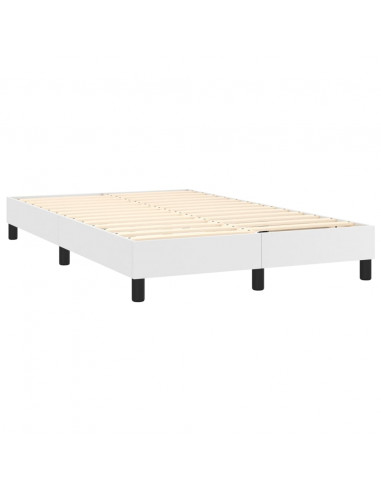 Giroletto a Molle con Materasso Bianco 120x200 cm in Similpelle