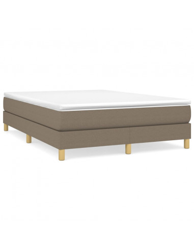 Giroletto a Molle con Materasso Tortora 140x200 cm in Tessuto