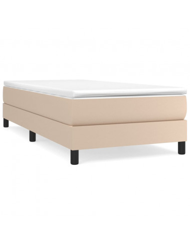 Giroletto a Molle con Materasso Cappuccino 90x200 cm Similpelle