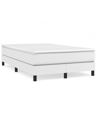 Giroletto a Molle con Materasso Bianco 120x200 cm in Similpelle