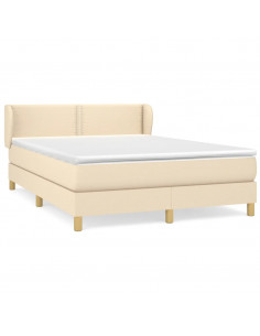 Giroletto a Molle con Materasso Crema 140x200 cm in Tessuto 2