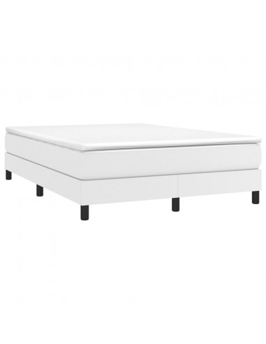 Giroletto a Molle con Materasso Bianco 140x190 cm in Similpelle