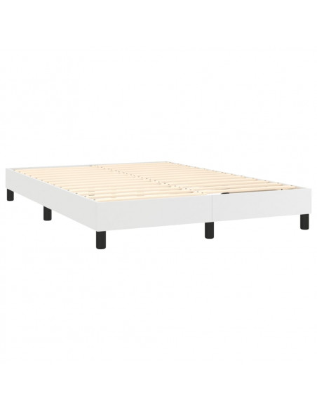 Giroletto a Molle con Materasso Bianco 140x190 cm in Similpelle