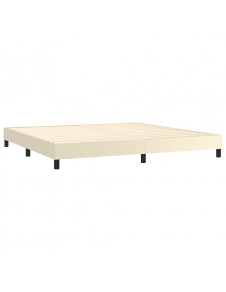 Struttura Letto a Rete a Molle Crema 200x200 cm in Similpelle