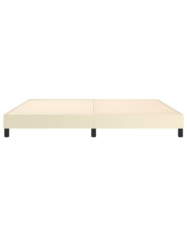 Struttura Letto a Rete a Molle Crema 200x200 cm in Similpelle