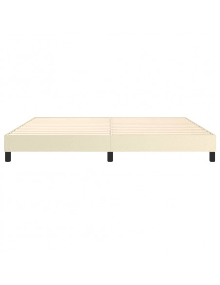 Struttura Letto a Rete a Molle Crema 200x200 cm in Similpelle