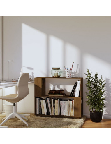 Libreria/Divisorio Miele 80x25x70 cm in Legno Massello