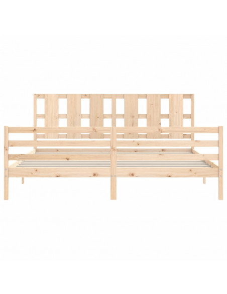 Giroletto con Testiera 200x200 cm in Legno Massello