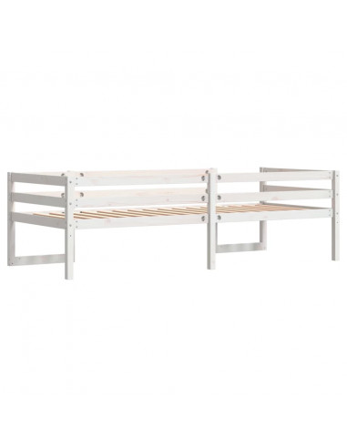 Giroletto per Bambini Bianco 90x200cm in Legno Massello di Pino