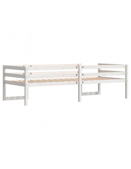 Giroletto per Bambini Bianco 90x200cm in Legno Massello di Pino