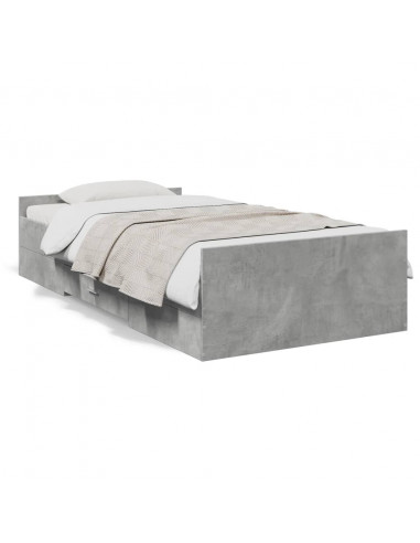 Giroletto Cassetti Grigio Cemento 75x190 cm Legno Multistrato