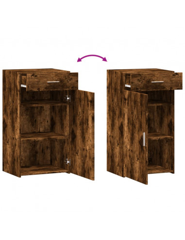 Credenza Rovere Fumo 50x42,5x93 cm in Legno Multistrato