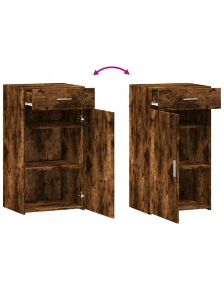Credenza Rovere Fumo 50x42,5x93 cm in Legno Multistrato