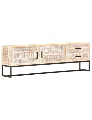 Mobile Porta TV 140x30x45 cm in Legno Massello di Acacia