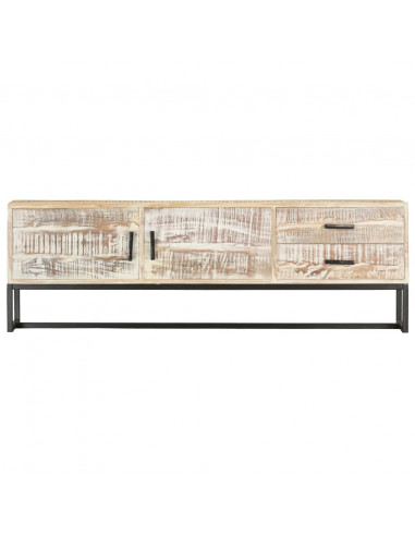 Mobile Porta TV 140x30x45 cm in Legno Massello di Acacia