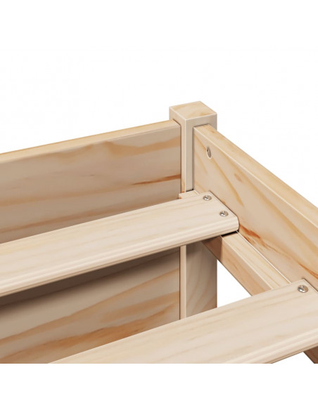 Giroletto con Libreria senza Materasso 75x190 cm in Legno Pino