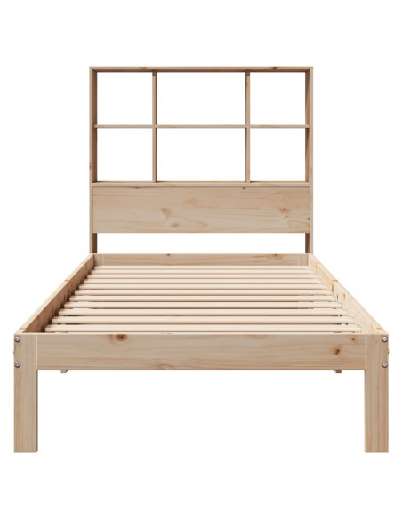 Giroletto con Libreria senza Materasso 75x190 cm in Legno Pino