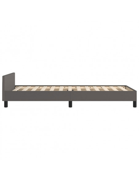 Giroletto con Testiera Crema 90x200 cm in Similpelle