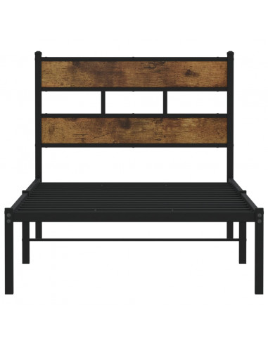 Giroletto senza Materaso in Metallo Rovere Fumo 100x190 cm