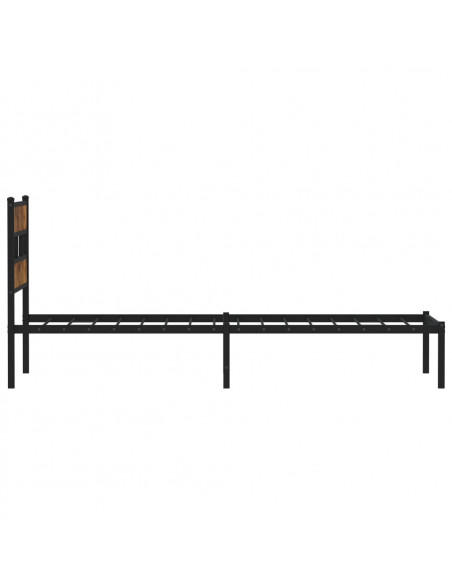 Giroletto senza Materaso in Metallo Rovere Fumo 107x203 cm