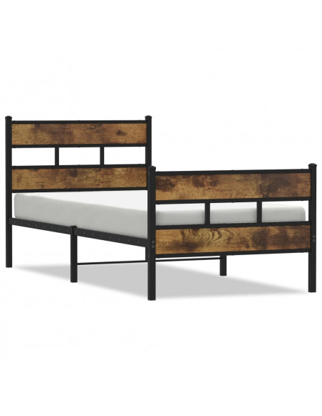 Giroletto senza Materaso in Metallo Rovere Fumo 107x203 cm