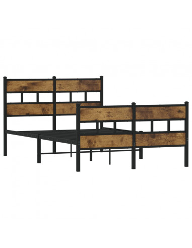 Giroletto senza Materaso in Metallo Rovere Fumo 120x200 cm