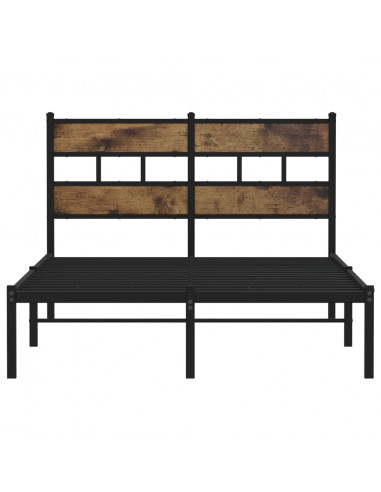 Giroletto senza Materaso in Metallo Rovere Fumo 120x200 cm