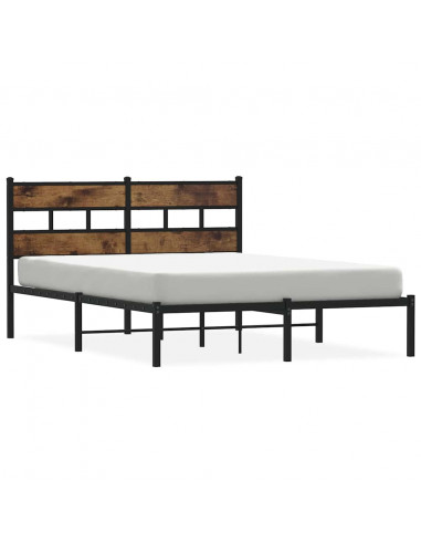 Giroletto senza Materaso in Metallo Rovere Fumo 135x190 cm