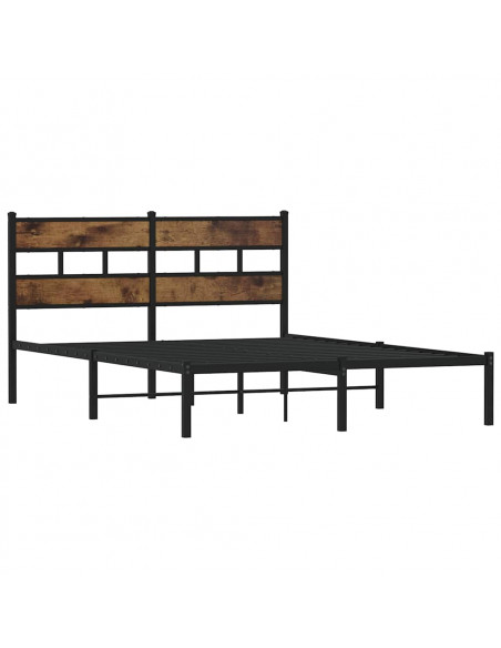 Giroletto senza Materaso in Metallo Rovere Fumo 135x190 cm