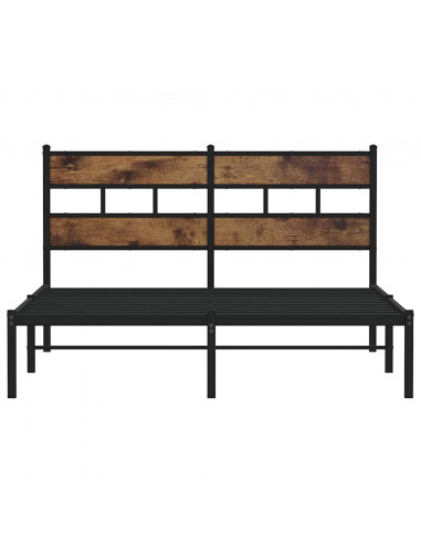 Giroletto senza Materaso in Metallo Rovere Fumo 135x190 cm