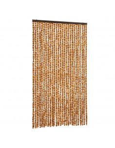 Tenda Antimosche Ocra e Bianca 118x220 cm in Ciniglia 2