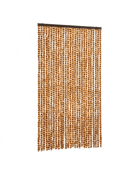 Tenda Antimosche Ocra e Bianca 118x220 cm in Ciniglia