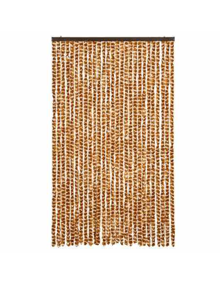 Tenda Antimosche Ocra e Bianca 118x220 cm in Ciniglia