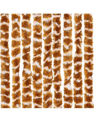 Tenda Antimosche Ocra e Bianca 118x220 cm in Ciniglia