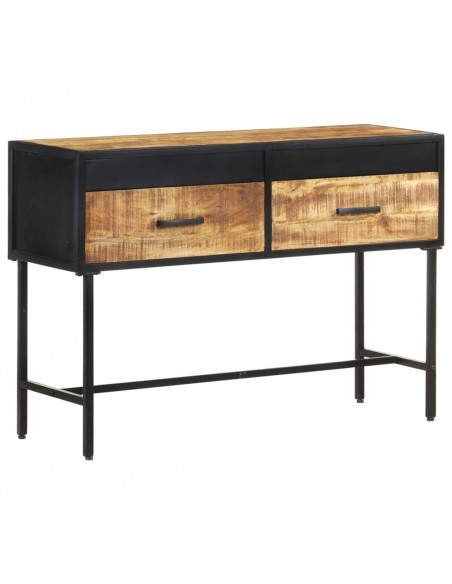 Tavolo Consolle 110x35x75 cm in Legno di Mango Grezzo
