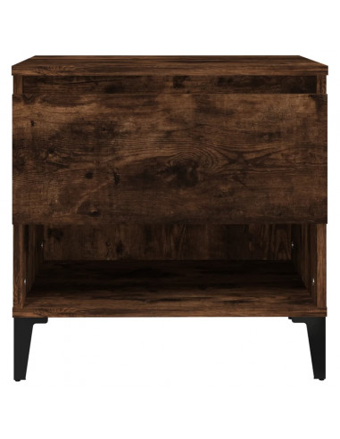 Tavolini 2pz Rovere Fumo 50x46x50 cm in Legno Multistrato