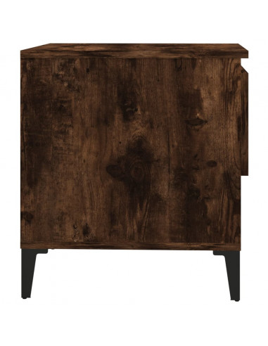 Tavolini 2pz Rovere Fumo 50x46x50 cm in Legno Multistrato